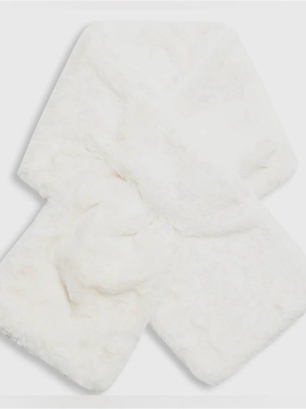 APPARIS White Faux Fur Scarf Wrap